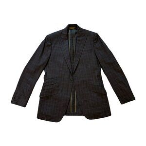 Phineas Cole Super 120’s Wool-Cashmere Check Blazer